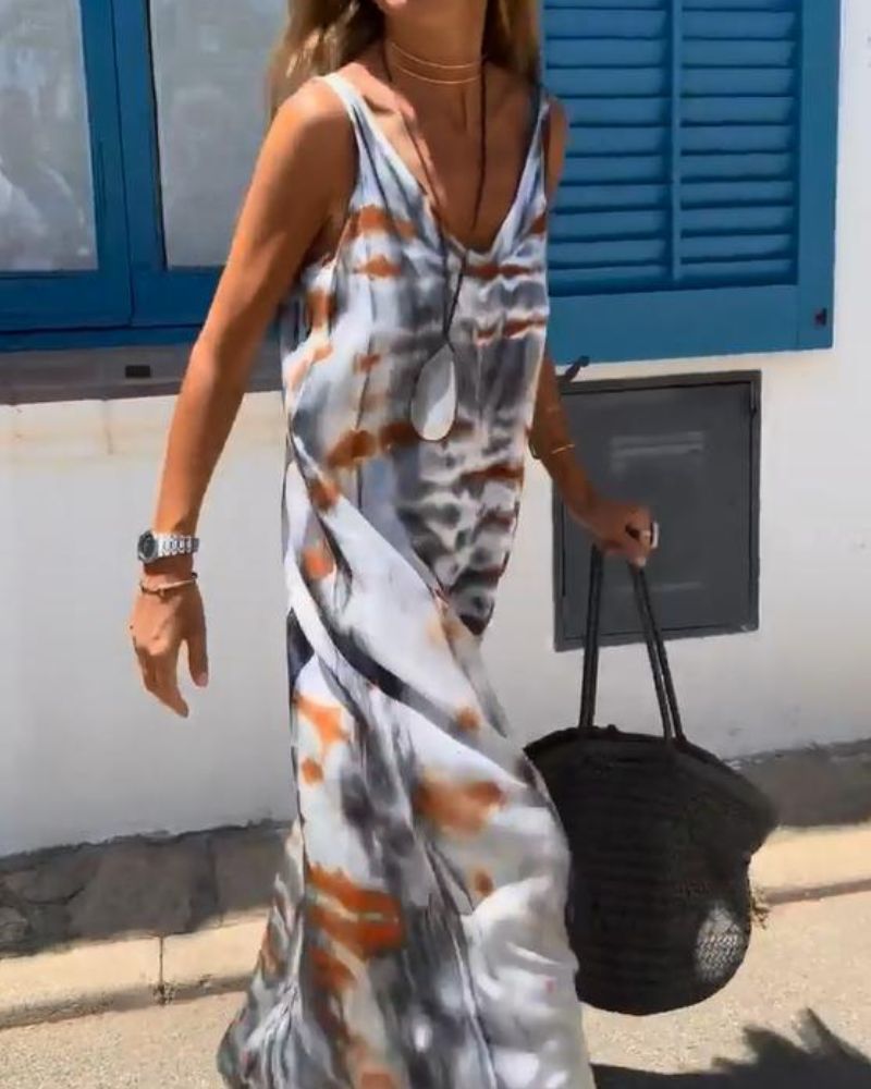 IRMA™ - BEZRUČKOVÉ TIE-DYE ŠATY