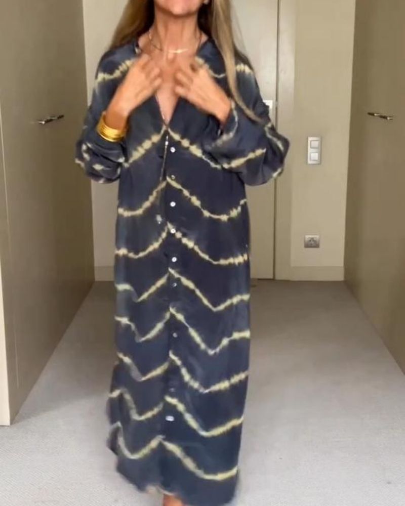 ELENOR™ - BOHO PRUHOVANÉ MAXI ŠATY