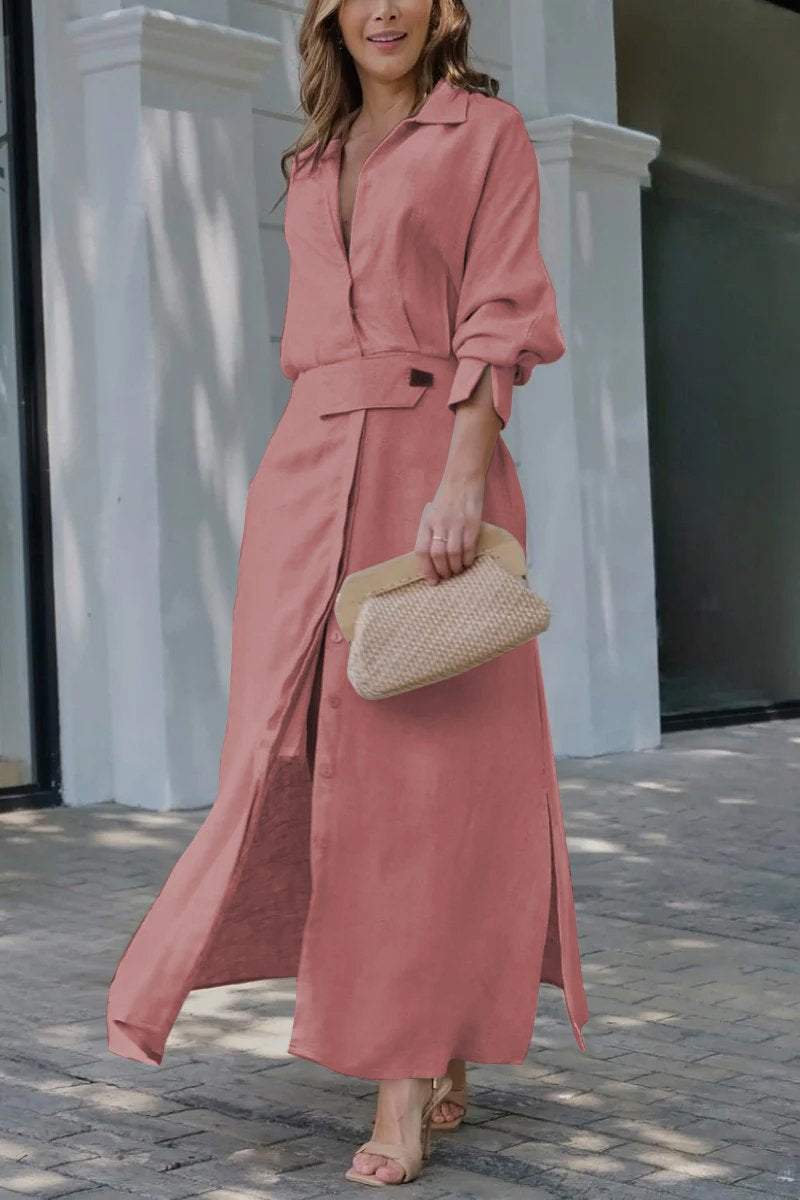 Praga Noire| Maxidress z lnu
