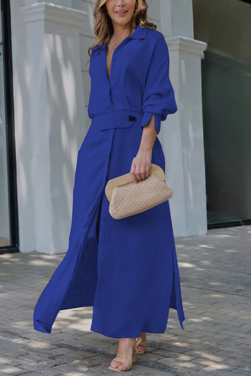 Praga Noire| Maxidress z lnu