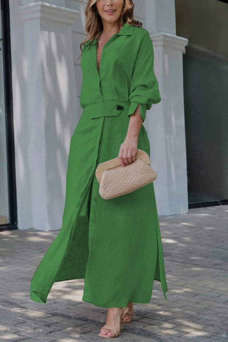 Praga Noire| Maxidress z lnu