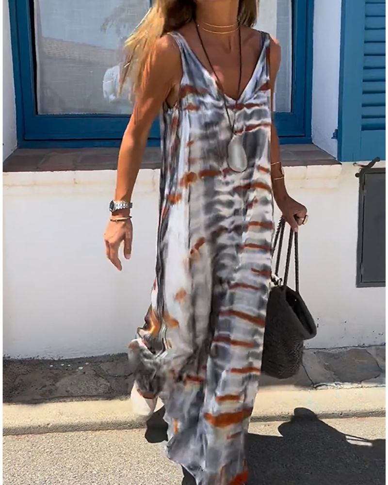 IRMA™ - BEZRUČKOVÉ TIE-DYE ŠATY