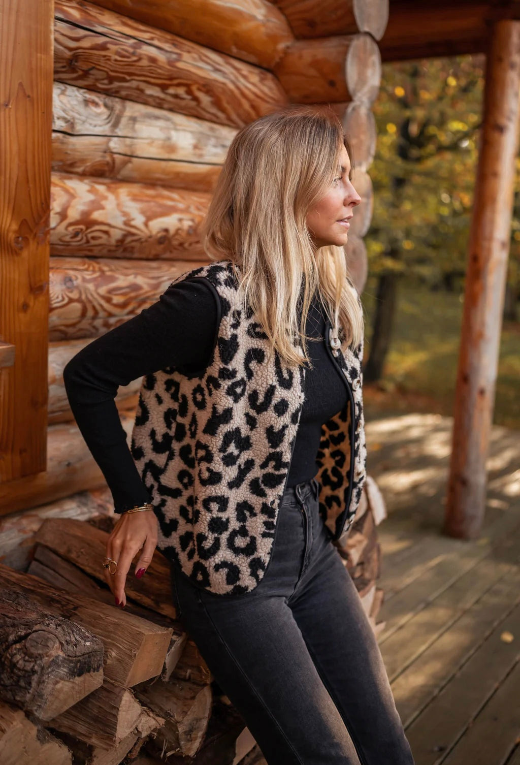 ASTRID™ | Leopardí pletená vesta