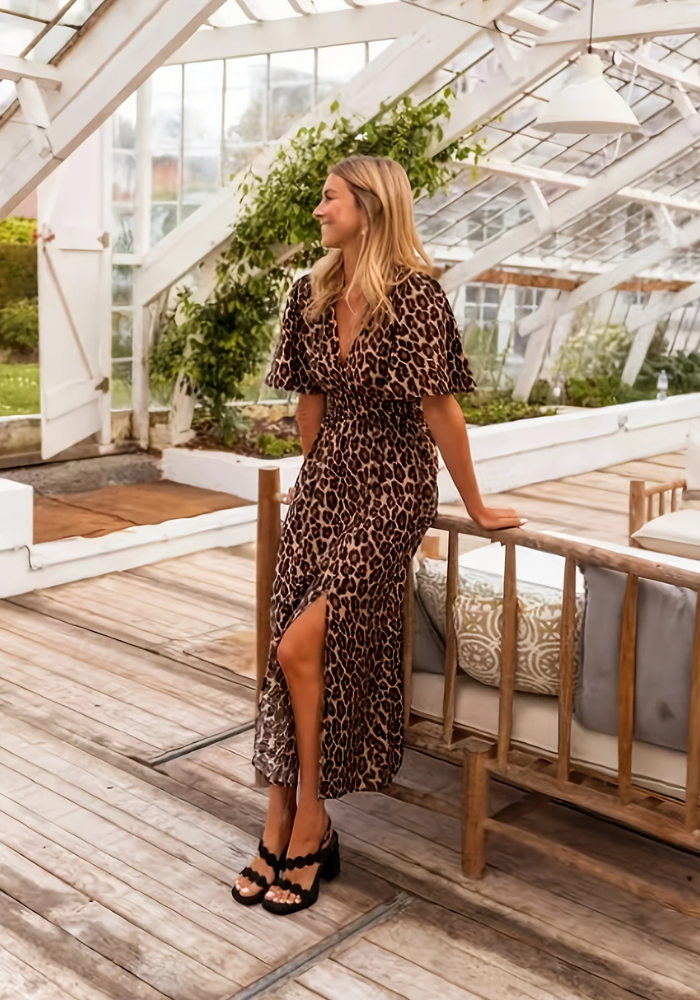 STELLA™ | MAXI ŠATY S LEOPARDÍM POTISKEM